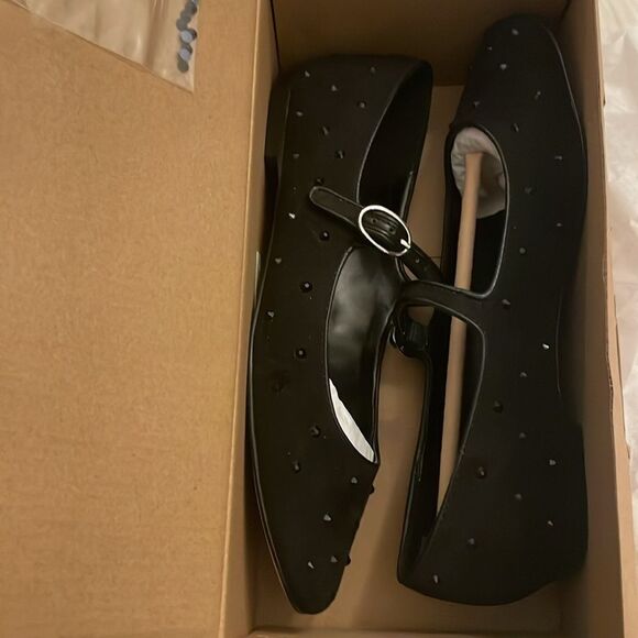 J. CREW RHINESTONE MARY JANE FLATS. NEW IN BOX - Picture 6 of 7